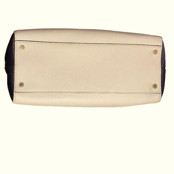 Kate Spade Leighann Saffiano Leather Satchel Almond Black - Picture 3 of 13